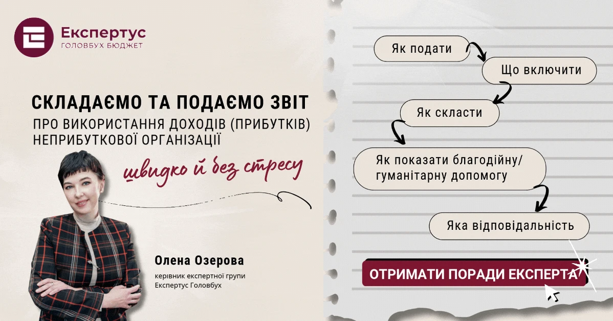 Звіт неприбуткової бюджетної організації