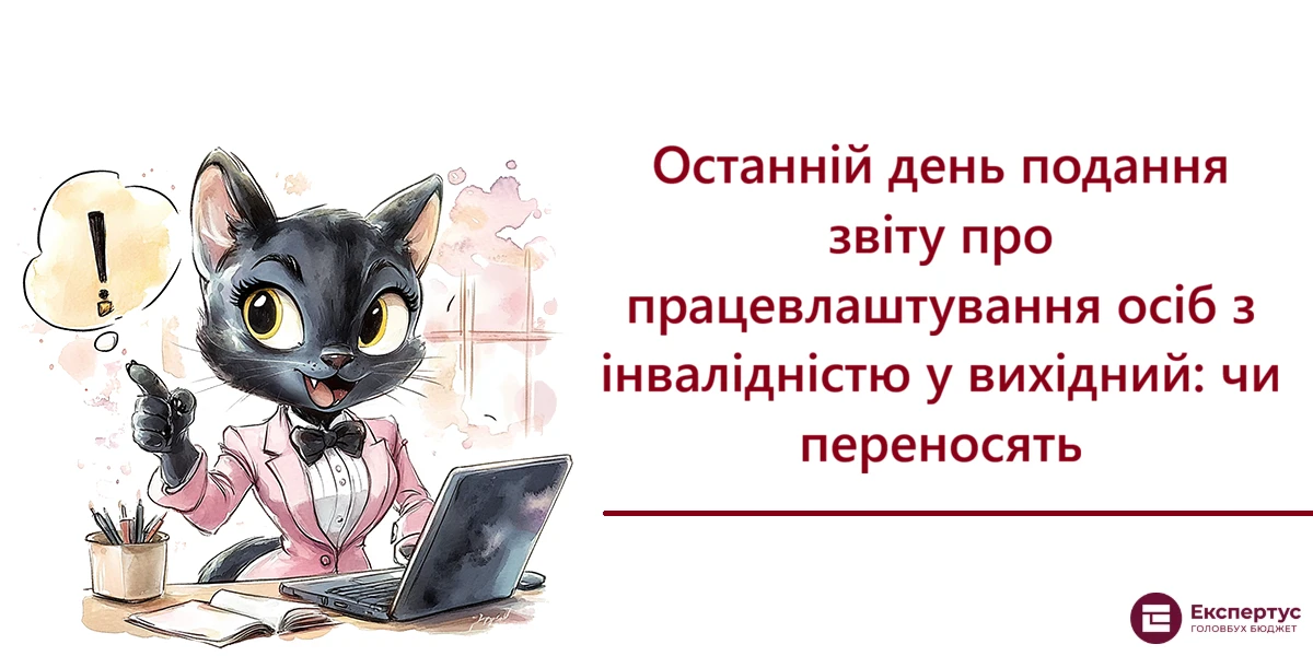 Останній день подання звіту про працевлаштування осіб з інвалідністю у вихідний: чи переносять